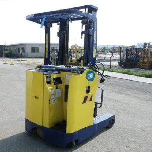xe nâng điện cũ đứng lái nâng cao 5m