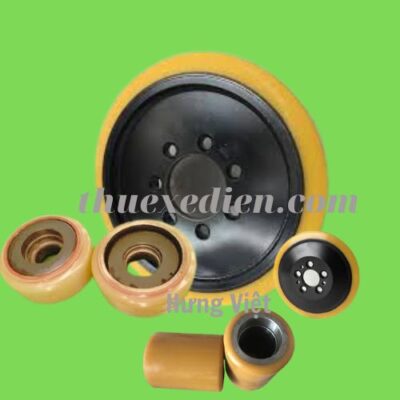 Bánh xe nâng điện Doosan Bộ bánh xe Pu màu vàng của xe nâng Doosan