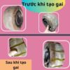 Trước và sau khi tạo rãnh bánh PU