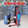 Xe nâng quay đổ phuy điện gắn cân