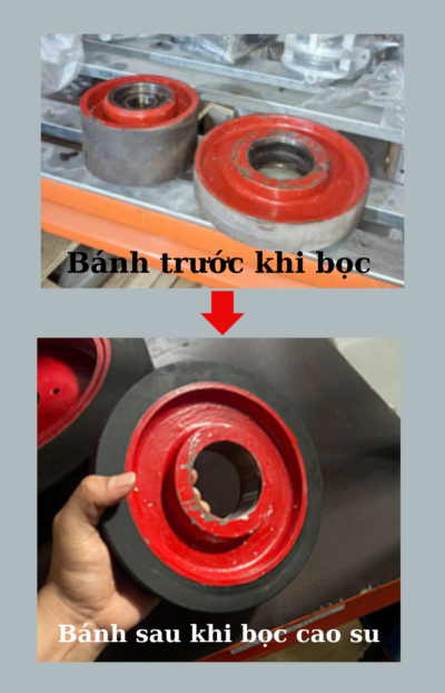 Bọc sao su bánh xe nâng