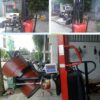 hình ảnh xe nâng quay đổ phuy điện có gắn cân